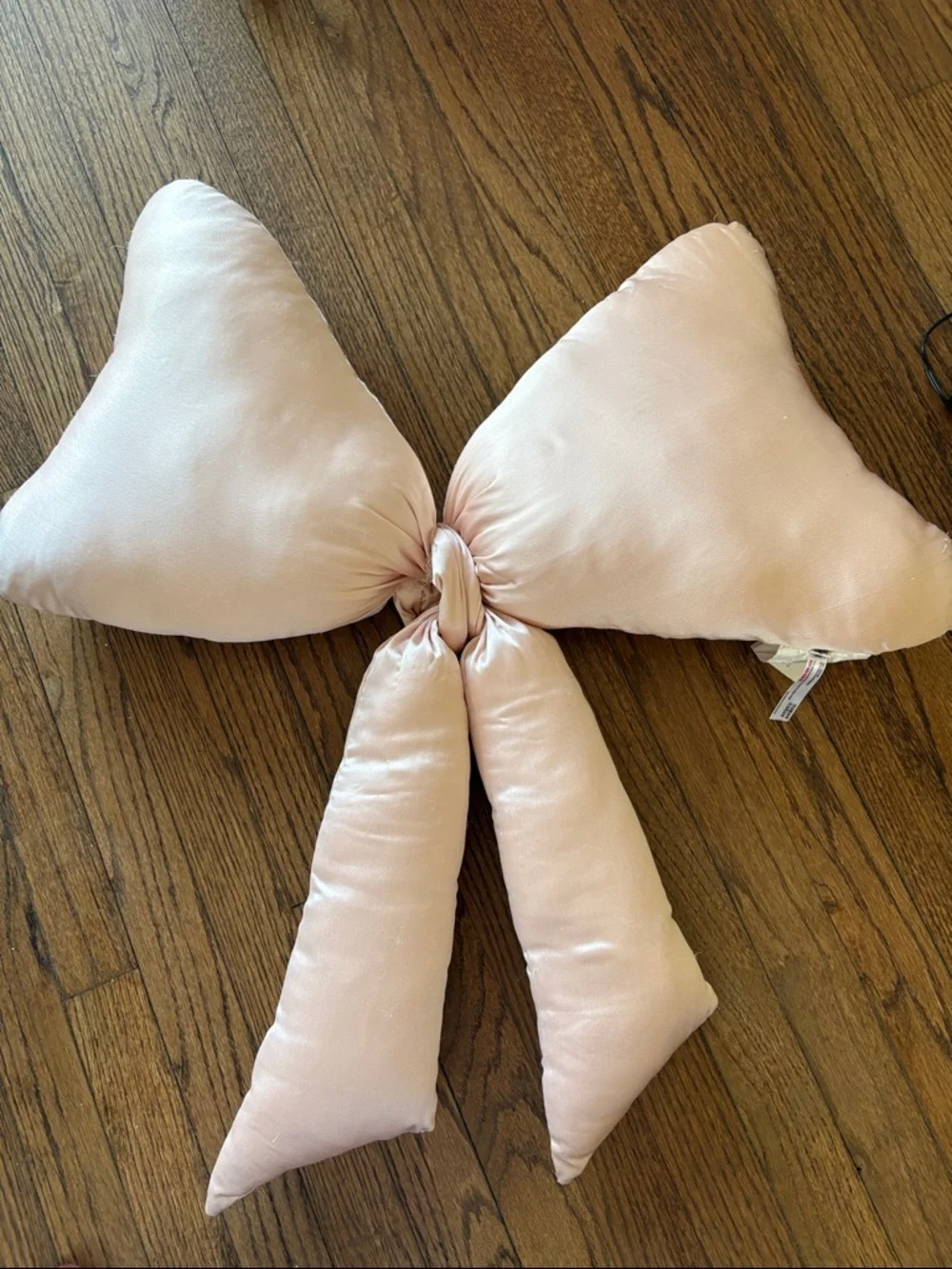 Urban outfitters Big Bow Satin Throw Pillow in ballet slipper